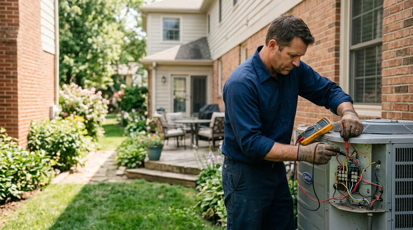 HVAC technician working near Olean, NY